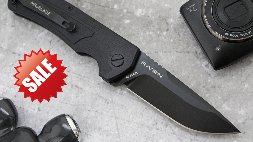 Отличная скидка на автоматический нож Raven Black Mr.Blade на нашем сайте
