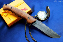 Складной нож Актай Дамаск (накладки орех)