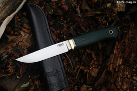 Туристический нож Норт Эксперт Bohler N690, рукоять micarta Изумруд, оружейная насечка