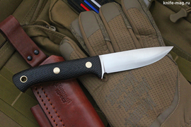 Туристический нож Шершень CPR, накладки micarta Черная, оружейная насечка