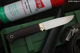Туристический нож Компаньон Эксперт CPR, накладки micarta Красно-Черная, оружейная насечка