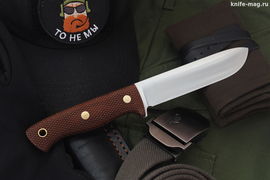 Туристический нож Кедр L VG-10, накладки micarta Койот, оружейная насечка