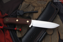 Туристический нож Скаут L VG-10, накладки micarta Койот, оружейная насечка