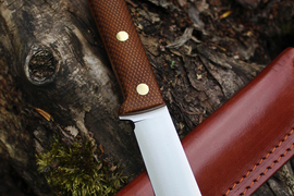 Туристический нож Кефарт Мини VG-10, накладки micarta Койот, оружейная насечка
