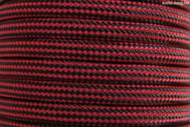 Paracord Type III 550, Strips Black&Red