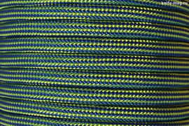 Paracord Type III 550, Strips Blue&Lime Green
