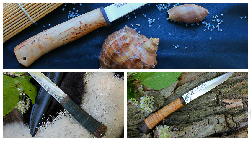 Рыбацкие ножи «Заноза», «Белуга» и «Пескарь»