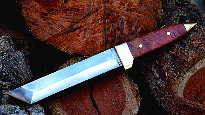 Деревянный нож танто из дерева Flow