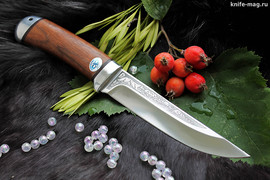 Лиса (рукоять орех, тыльник и гарда алюминий)