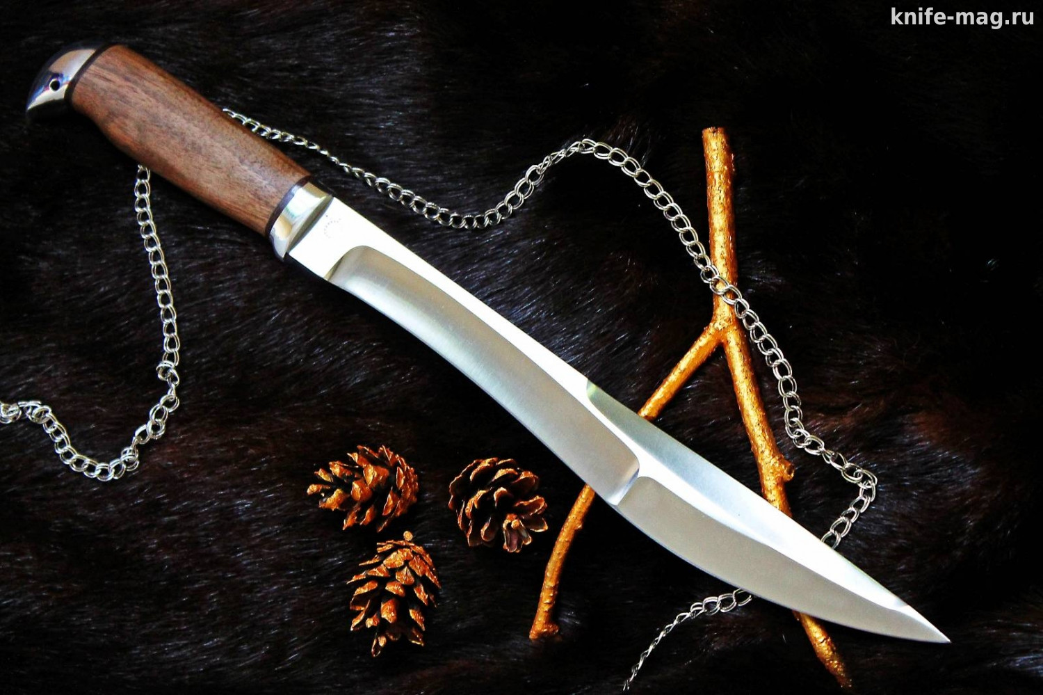 Купить нож Мачете Боярин (рукоять орех, тыльник и гарда алюминий) |  KNIFE-MAG.RU