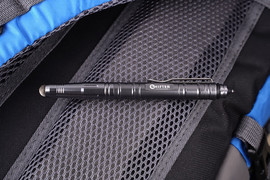 Тактическая ручка - 2 Серая (со стилусом), алюминий