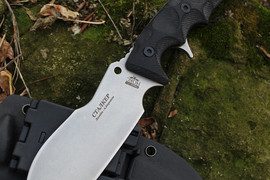 Тактический нож Сталкер М D2 Stone Wash G-10, ножны Kydex