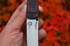 Складной нож Whisper Red D2 Stone Wash, на подшипнике