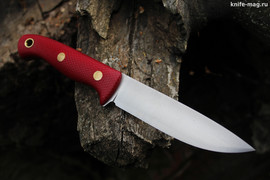 Туристический нож Шершень L Bohler N690, накладки micarta Красная, оружейная насечка