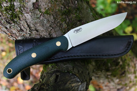 Туристический нож Ratfix 110 Bohler N690, накладки micarta Изумруд, оружейная насечка