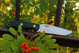 Туристический нож Ratfix 110 Bohler N690, накладки micarta Изумруд, оружейная насечка