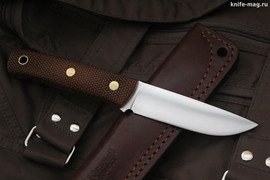 Туристический нож Модель M1 Bohler N690 конвекс, накладки micarta Койот, оружейная насечка