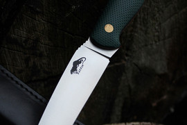Туристический нож Ratfix 120 Bohler N690, накладки micarta Изумруд, оружейная насечка