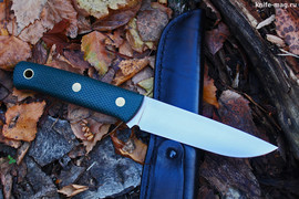 Туристический нож Модель M2 Bohler N690, накладки micarta Изумруд, оружейная насечка