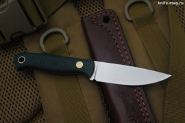 Туристический нож Small Bohler N690, накладки micarta Изумруд, оружейная насечка