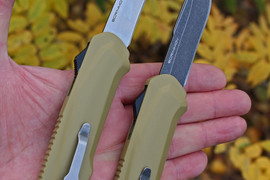 Фронтальный выкидной нож Rover Stone Wash Tan