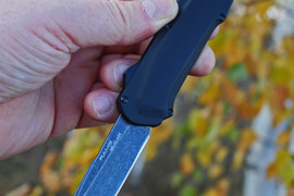 Фронтальный выкидной нож Rame Black Wash Black