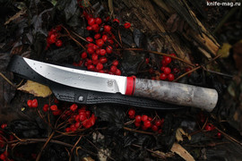 Туристический нож Койот Bohler N690, стабилизированная карельская береза