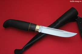 Финка Lappi (наборная рукоять граб, композит с алюминием коричневый, проставки фибра, больстер латунь)