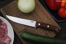 Туристический нож Meat Master Bohler N690, накладки micarta Койот, оружейная насечка