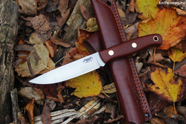 Туристический нож Slender S Bohler N690, накладки micarta Койот, оружейная насечка