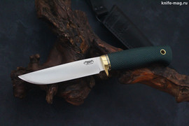 Туристический нож Партнер L Эксперт Bohler N690, рукоять micarta Изумруд, оружейная насечка