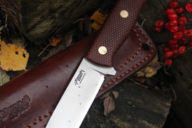 Туристический нож Скаут L Bohler N690, накладки micarta Койот, оружейная насечка