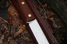 Туристический нож Бушкрафт CPR, накладки micarta Койот, оружейная насечка