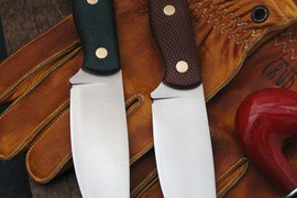Туристический нож Барибал D2 конвекс, накладки micarta Койот, оружейная насечка