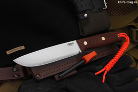 Туристический нож Модель X Bohler N690, накладки micarta Койот, оружейная насечка