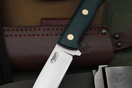 Туристический нож Скаут Bohler N690, накладки micarta Изумруд, оружейная насечка
