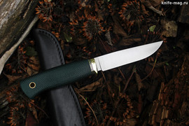 Туристический нож Норт Эксперт Bohler N690, рукоять micarta Изумруд, оружейная насечка