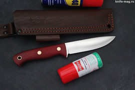 Туристический нож Шершень L CPR, накладки micarta Красная, оружейная насечка