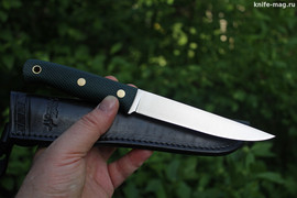 Туристический нож Рыбацкий L Bohler N690, накладки micarta Изумруд, оружейная насечка