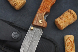 Складной нож Ястреб Дамаск (накладки карельская береста/орех)