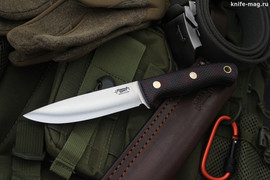 Туристический нож Шершень L CPR, накладки micarta Красно-Черная, оружейная насечка