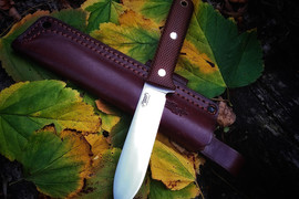 Туристический нож Кефарт Bohler N690, накладки micarta Койот, оружейная насечка