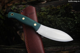 Туристический нож Nessmuk Nord Hunter VG-10, накладки micarta Изумруд, оружейная насечка