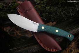 Туристический нож Nessmuk Nord Hunter VG-10, накладки micarta Изумруд, оружейная насечка