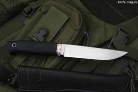 Туристический нож Длинный Джек Эксперт CPR, рукоять micarta Черная, оружейная насечка