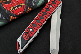 Складной нож Hokku Red/Black D2 Stone Wash