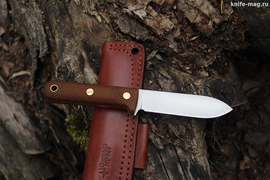 Туристический нож Кефарт Мини VG-10, накладки micarta Койот, оружейная насечка