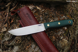 Туристический нож Модель X Böhler K110, накладки micarta Изумруд, оружейная насечка
