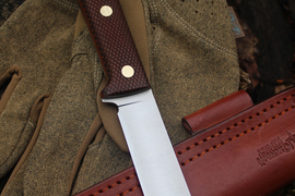 Туристический нож Кефарт VG-10, накладки micarta Койот, оружейная насечка