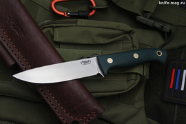 Туристический нож Шершень L Böhler K110, накладки micarta Изумруд, оружейная насечка